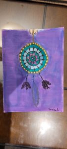 Daniya's drawing of a dreamcatcher